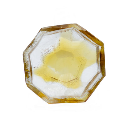 Amber Crystal Cut Bowl