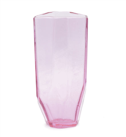 Vitreluxe Crystal Rose' Gem Cut Tall Vase
