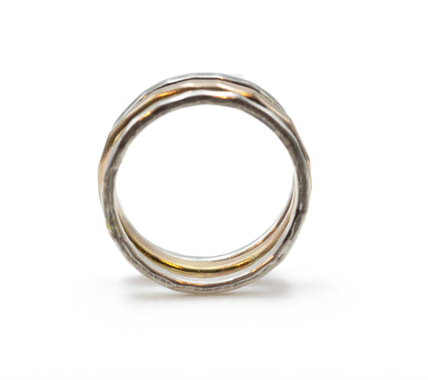 J & I Two-Tone Entwined Ring