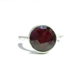 Jodi Rae Faceted Round Ruby Ring