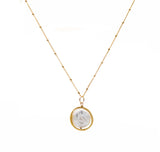 Philippa Roberts Open Circle with Large Pearl Necklace - Vermeil