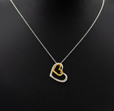 Philippa Roberts Mixed Metal Heart Necklace