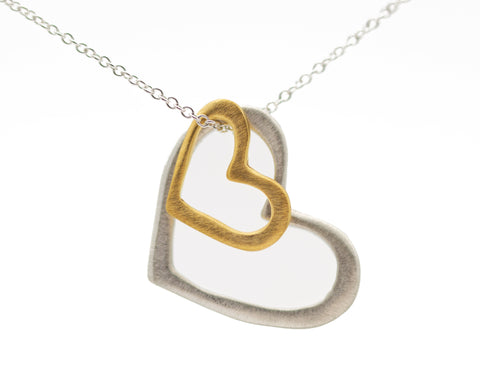 Philippa Roberts Mixed Metal Heart Necklace