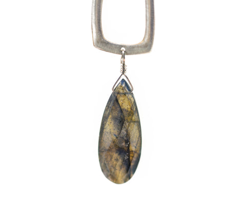 Philippa Roberts Rectangle with Labradorite Earrings