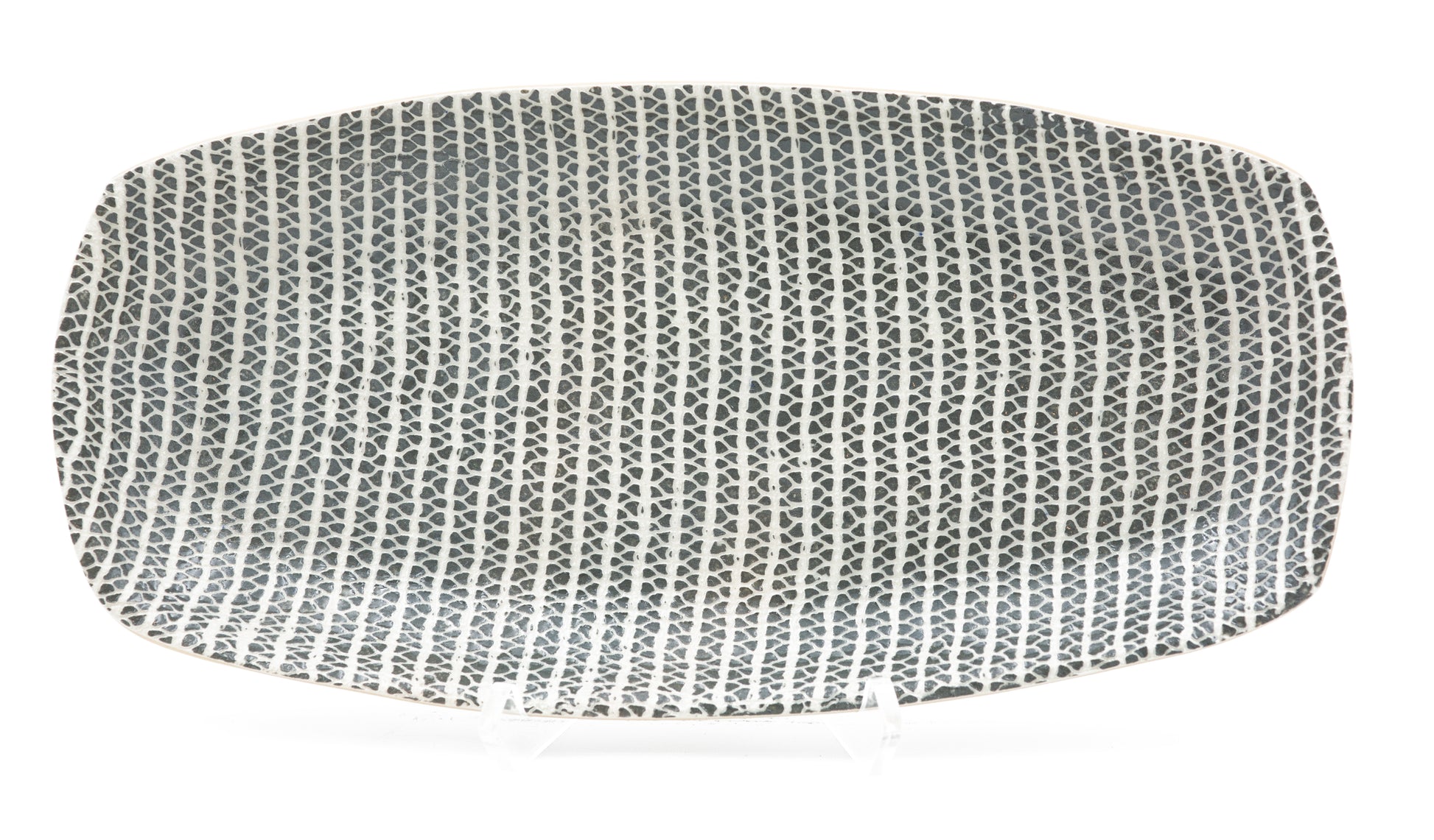 Terrafima Oblong tray charcoal strata