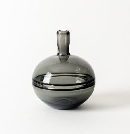 Bodker Handblown Glass- Small Sphere in Charcoal