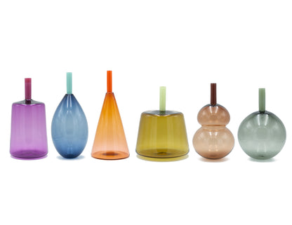 Handblown Teardrop Tube Top Vessel