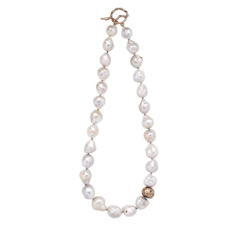 Julie Cohn Cloud Pearl Bronze Necklace
