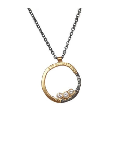 Kate Maller Mini Turning Aspen Diamond Necklace