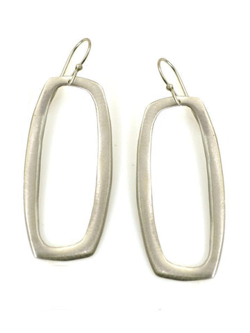 Philippa Roberts Silver Rectangle Earrings