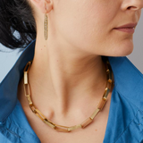Julie Cohn Paper Chain Bronze Link Necklace