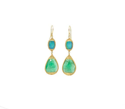 Dana Kellin Fine Opal & Emerald Earring