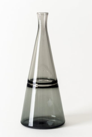 Bodker Handblown Glass- Small Cone in Charcoal