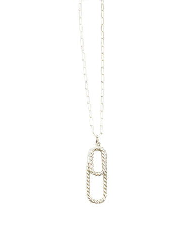 Philippa Roberts twisted double rectangle necklace