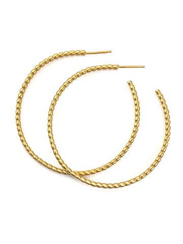 philippa Roberts twisted gold hoop large